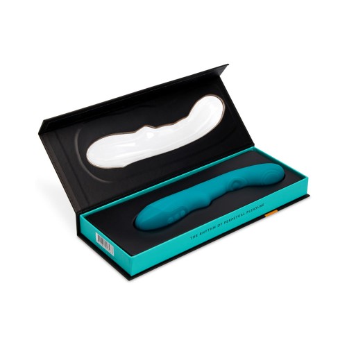 Vibrador Doble Tapping Vivi en Verde Esmeralda