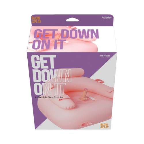 Get Down On It Inflatable Cushion with Dildo