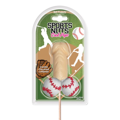 Lollipops de Vanilla Sports Nuts en Forma de Pelota de Béisbol