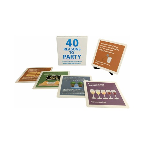 Cartas de 40 Razones para Fiesta para Reuniones Divertidas