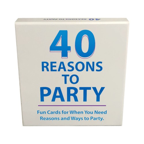 Cartas de 40 Razones para Fiesta para Reuniones Divertidas