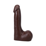 Realistic 7 Inch ULTRASKYN Dildo with Balls Chocolate