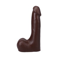 Realistic 7 Inch ULTRASKYN Dildo with Balls Chocolate