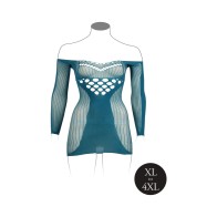 Le Desir Long-Sleeved Net Mini Dress for Seductive Nights