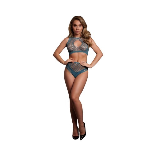 Le Desir Duo Net Key-Hole Bra Set