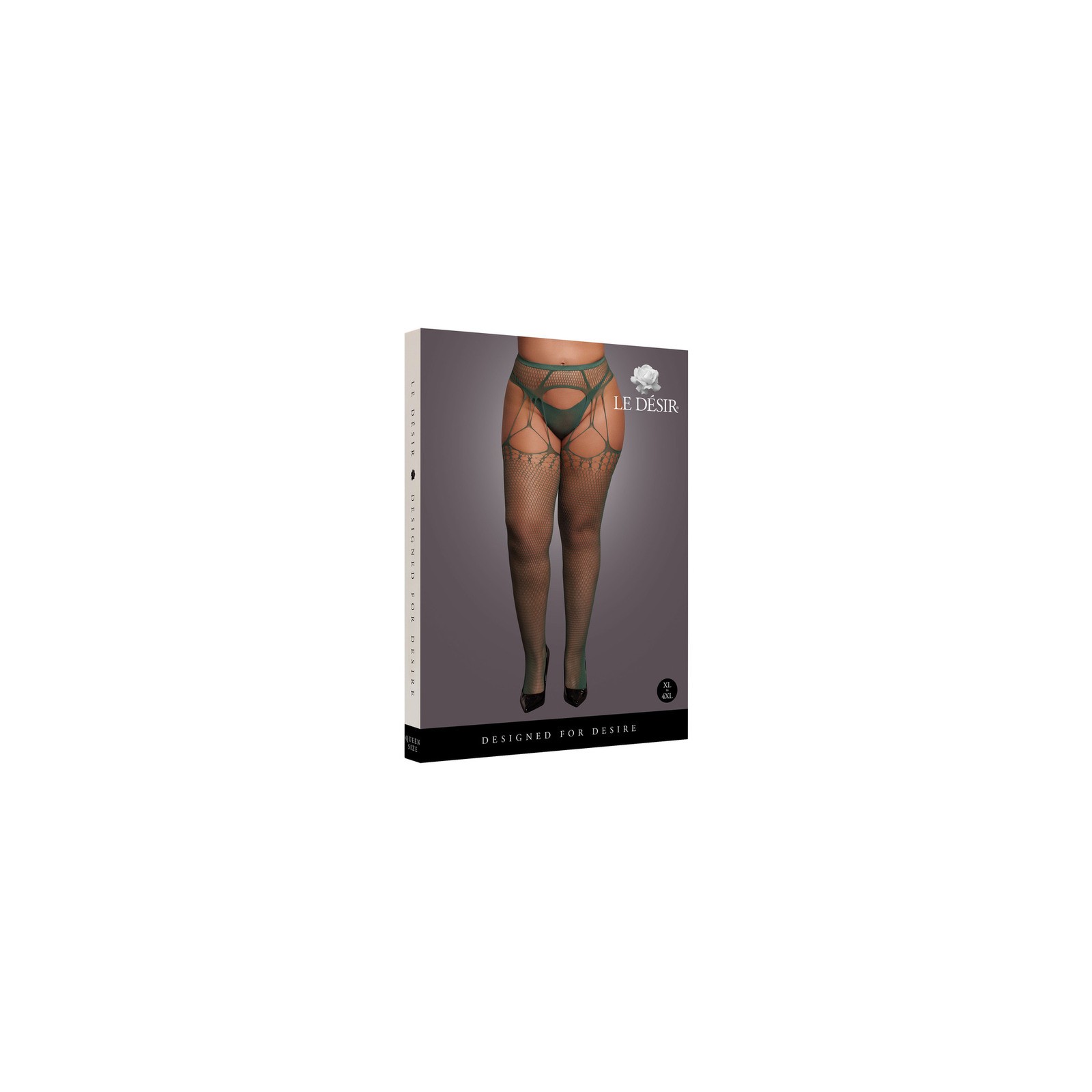 Le Desir Shredded Fishnet Suspender Pantyhose