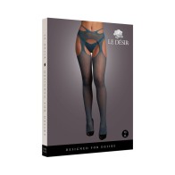 Le Desir Suspender Pantyhose Ocean Deep O/S