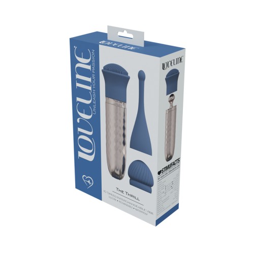 LoveLine The Thrill Wand Silicone Rechargeable Blue