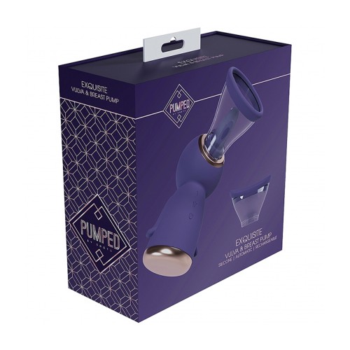 Pumped Exquisite Rechargeable Vulva & Breast Pump - Purple