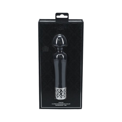 Royal Gems Black Silicone Rechargeable Vibrator - Ultimate Pleasure