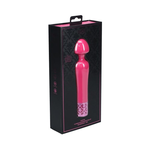 Royal Gems Scepter Silicone Rechargeable Vibrator Pink