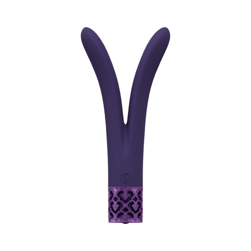 Royal Gems Dueling Queens Silicone Vibrator in Purple