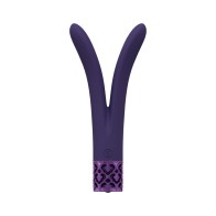 Royal Gems Dueling Queens Silicone Vibrator in Purple