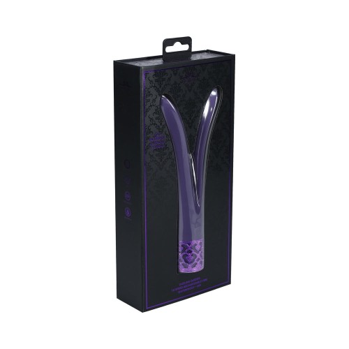 Vibrador de Silicona Royal Gems Dueling Queens en Púrpura