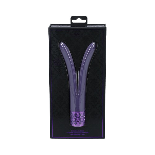 Royal Gems Dueling Queens Silicone Vibrator in Purple