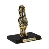 Gold Dickheads Trophy for Fun Celebrations