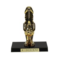 Gold Dickheads Trophy for Fun Celebrations