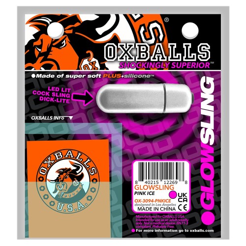 OxBalls Glowsling LED Cocksling Pink Ice