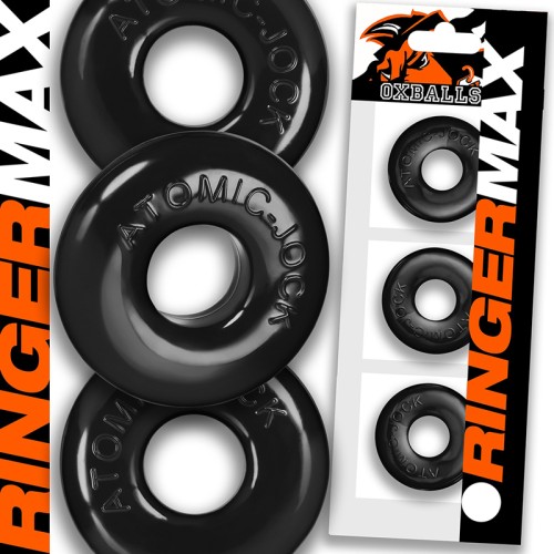 OxBalls Ringer Max 3-Pack Cockrings Black