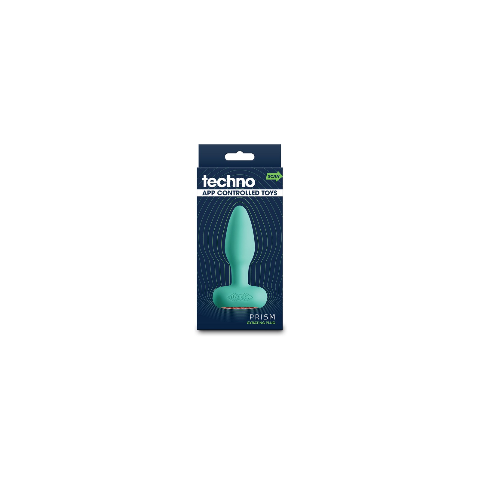 Techno Prism Vibrating and Rotating Plug Teal