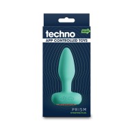 Techno Prism Vibrating and Rotating Plug Teal