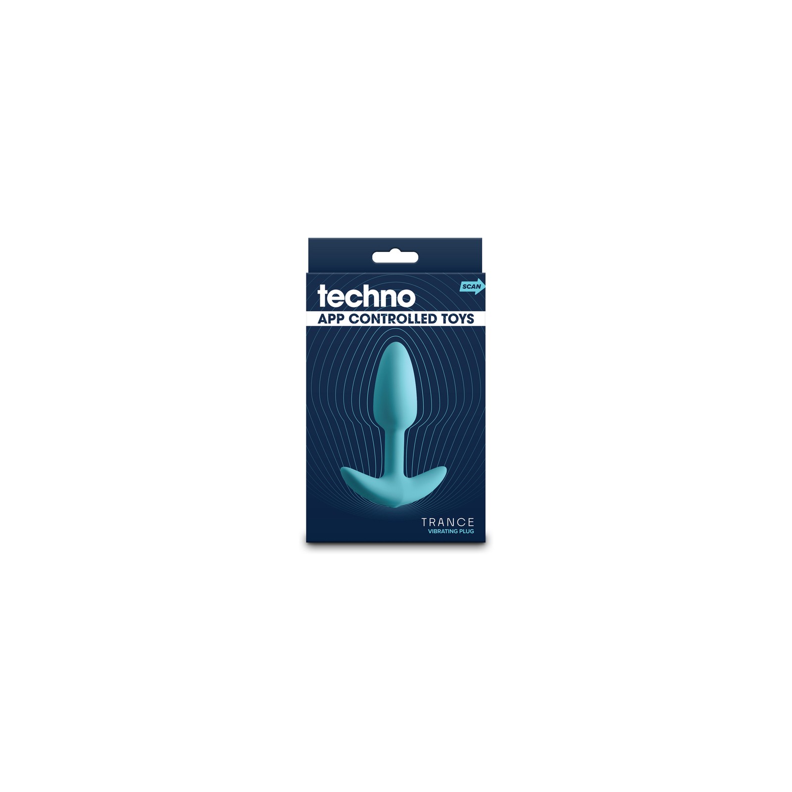 Techno Trance App-controlled Vibrating Plug with Remote Blue