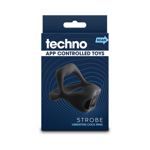 Techno Strobe App-Controlled Vibrating Cock Ring for Ultimate Fun