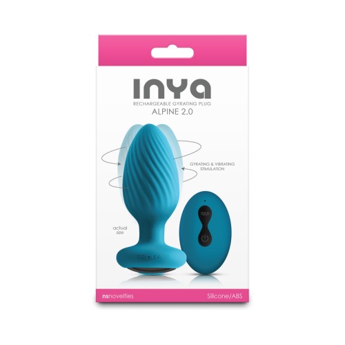 Plug Anal Gyratorio y Vibrante INYA Alpine 2.0 con Control Remoto Verde Teal