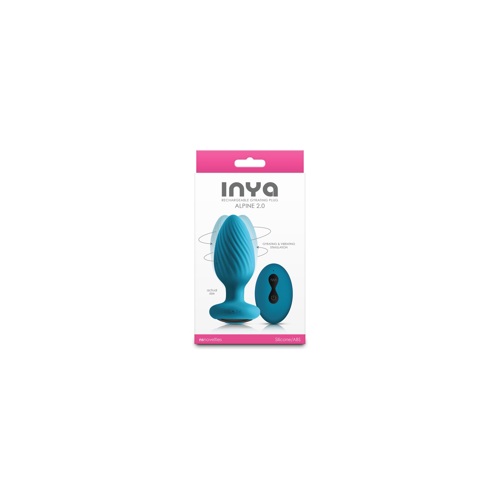 INYA Alpine 2.0 Gyrating Vibrating Anal Plug with Remote Teal