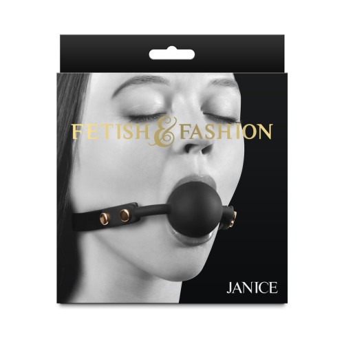 Fetish & Fashion Janice Ball Gag Black - Perfect for Bondage