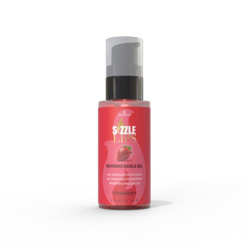 Sensuva Sizzle Lips Warming Gel - Strawberry Flavor