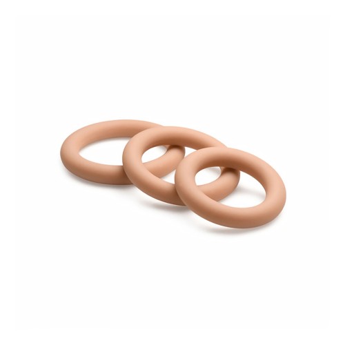 Jock Silicone Cock Ring 3-Piece Set - Medium