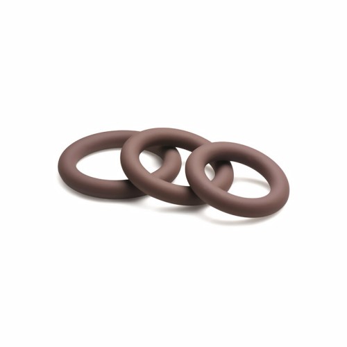 Jock Silicone Cock Ring 3-Piece Set in Dark