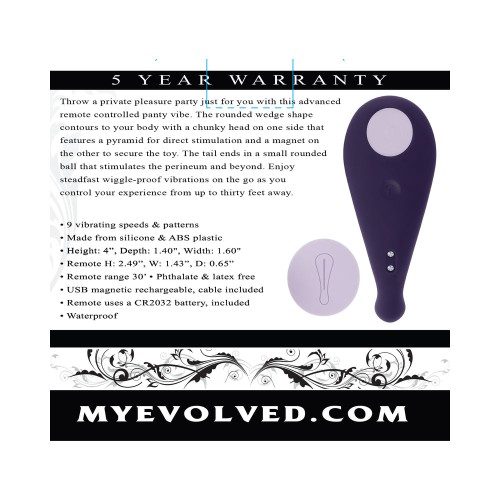 Vibrador Evolved Panty Party para Placer Discreto