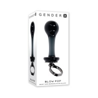 Gender X Sleek Glass Anal Plug Black