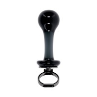 Gender X Sleek Glass Anal Plug Black