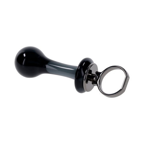 Gender X Sleek Glass Anal Plug Black