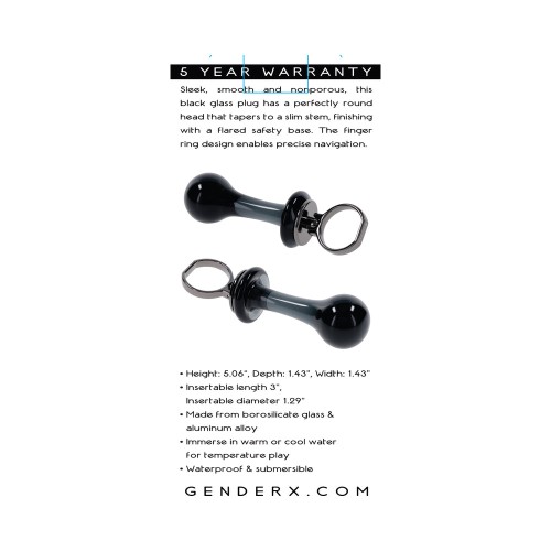 Plug de Vidrio Negro Gender X