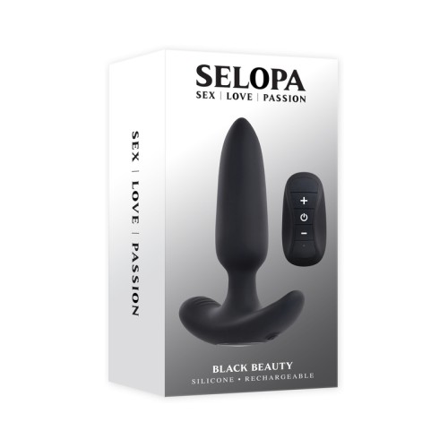 Plug Vibrante Selopa Black Beauty para Placer Controlado a Distancia