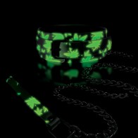 Stoner Vibes Glow-in-the-Dark Collar and Leash