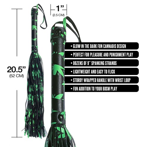 Flogger que Brilla en la Oscuridad Stoner Vibes para Juego Sensorial