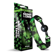 Stoner Vibes Breathable Ball Gag - Glow in the Dark Fun