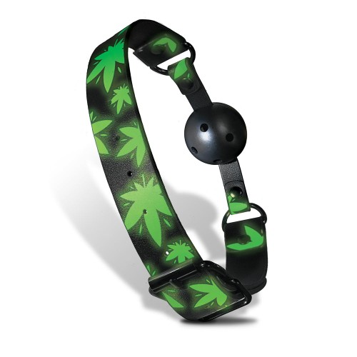 Stoner Vibes Breathable Ball Gag - Glow in the Dark Fun