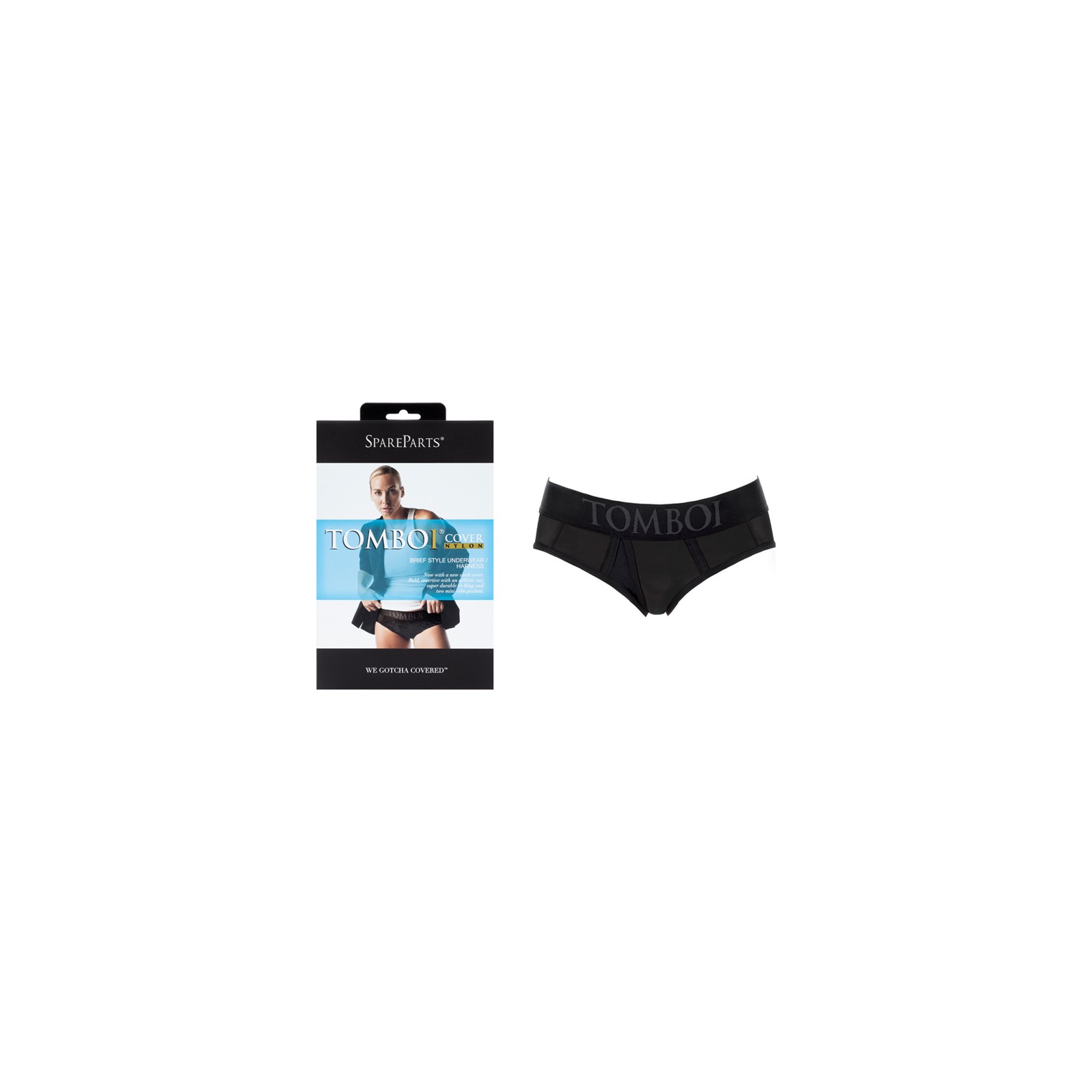 SpareParts Tomboi Brief Style Harness Nylon Black XL