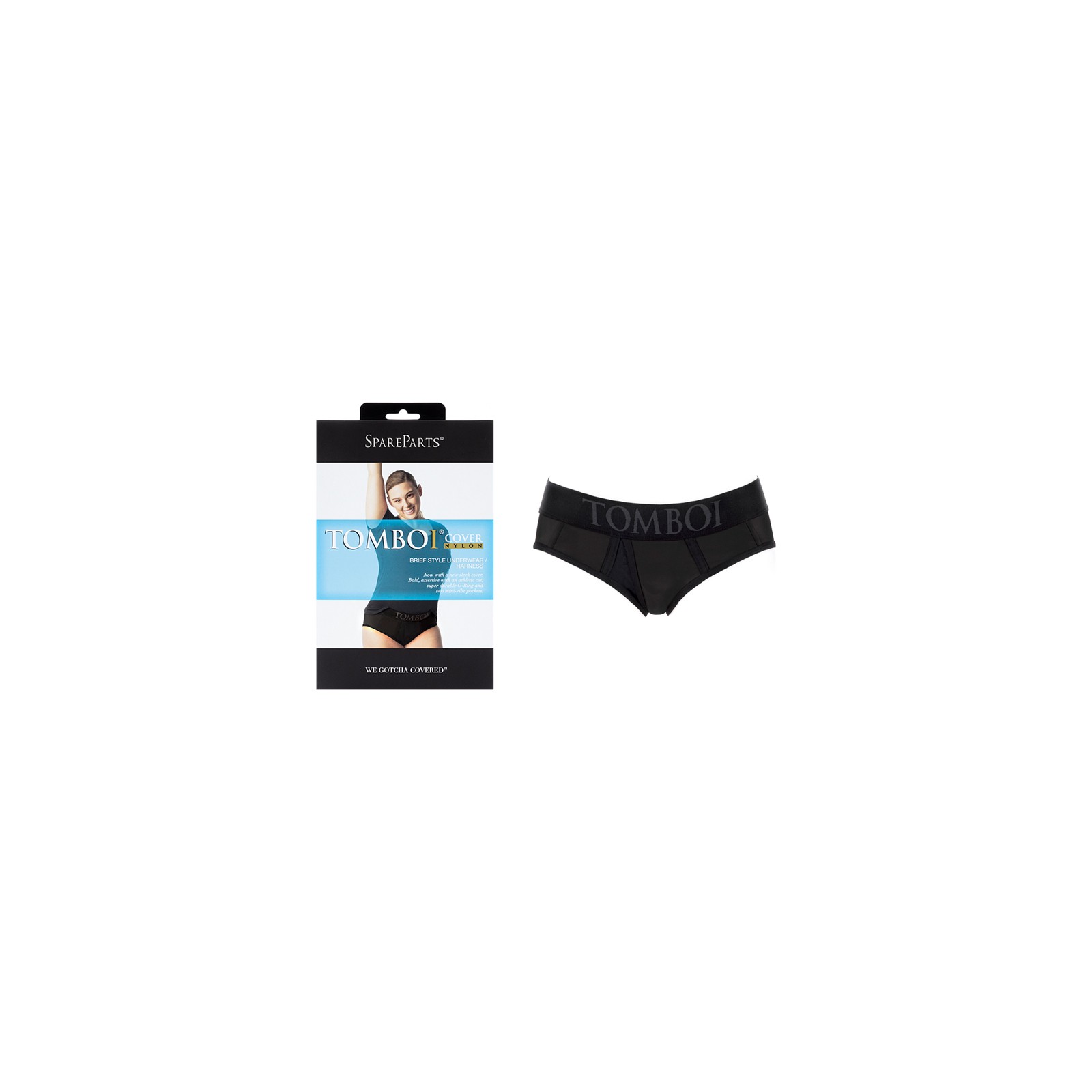 Arnés de Ropa Interior Tomboi SpareParts - Negro 4XL