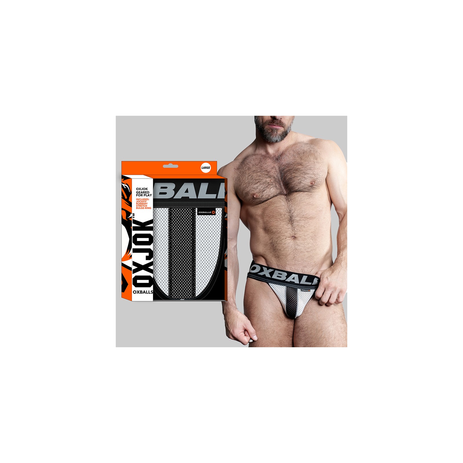 Oxballs Oxjok Swagger Jockstrap Ice White M