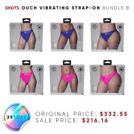 Conjunto Strap-On Vibrante Shots Ouch!