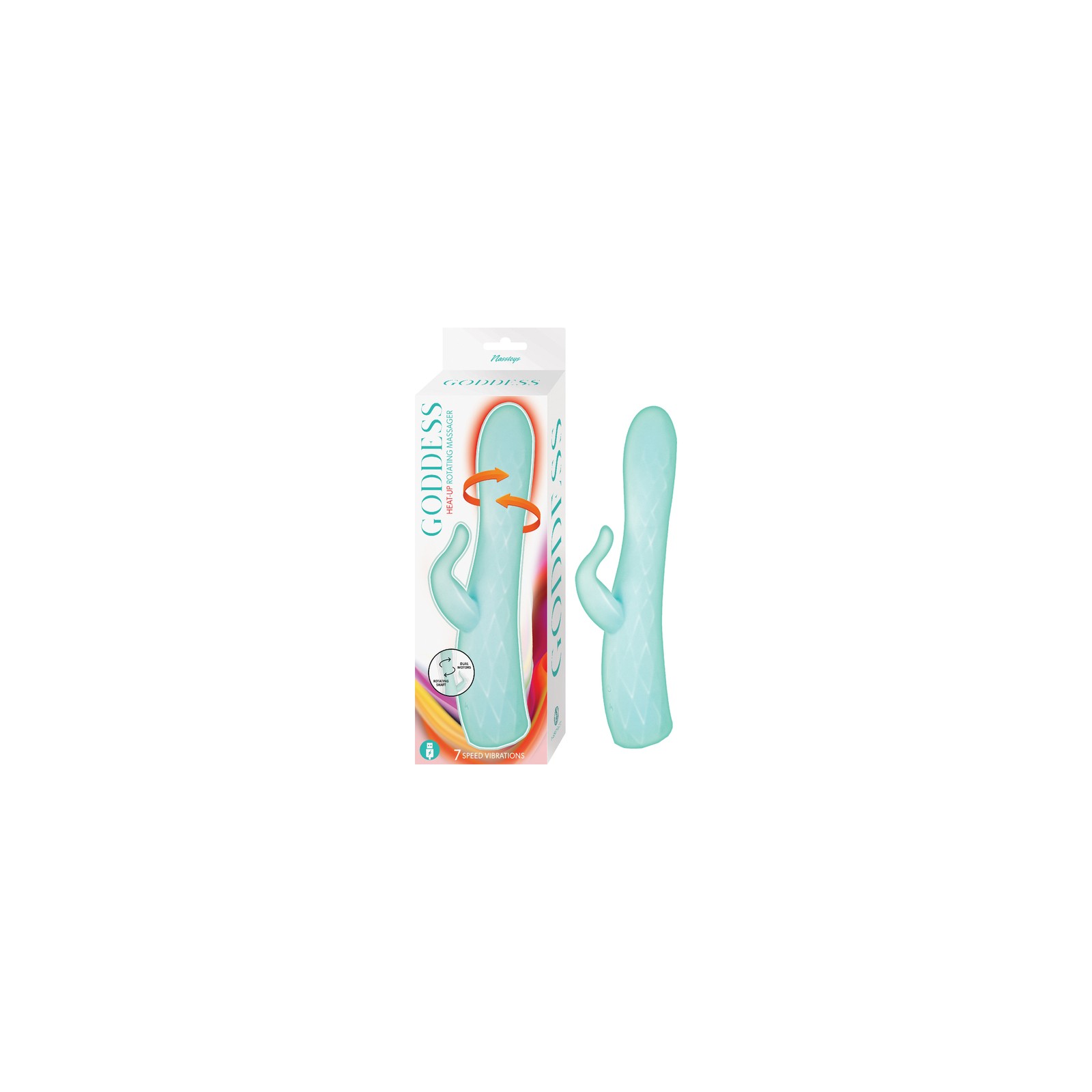 Goddess Heat Up Rotating Massager Aqua