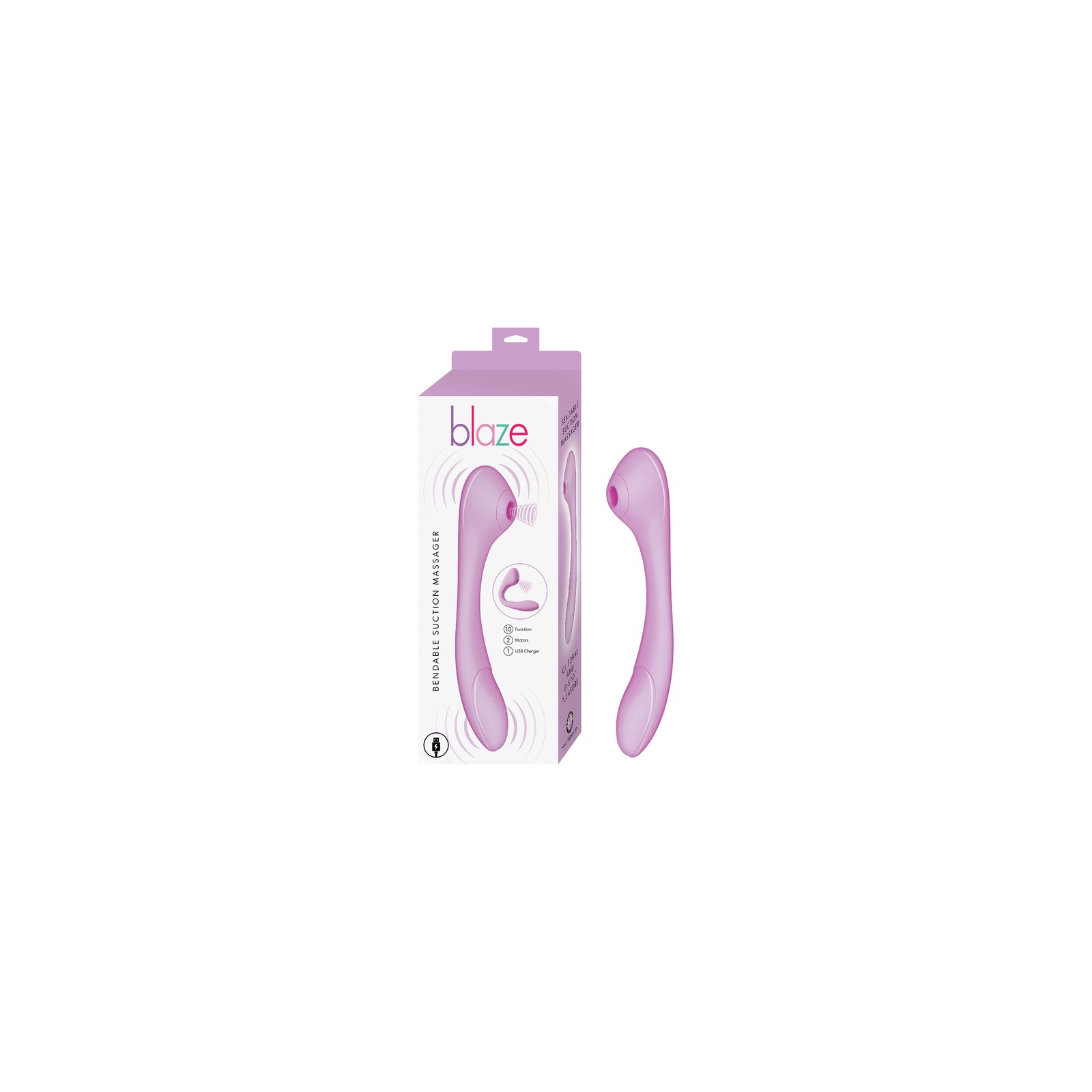 Blaze Bendable Suction Massager in Lavender - Elevate Your Intimacy