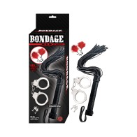 Kit de Bondage Nasstoys: Látigo, Plumas y Esposas